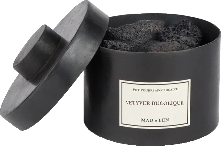 Mad et Len Vetyver Bucolique Lava Apothicaire Pot Pourri