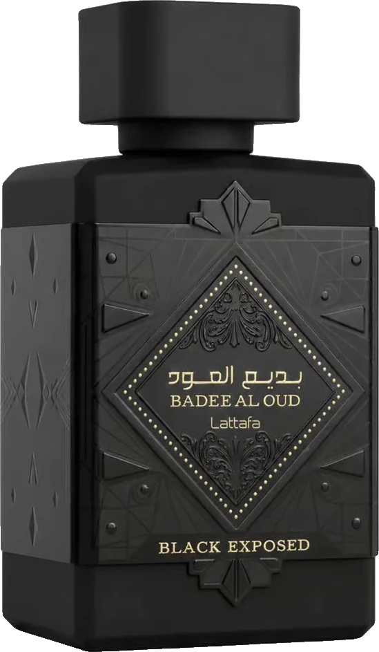 Lattafa Badee Al Oud Black Exposed